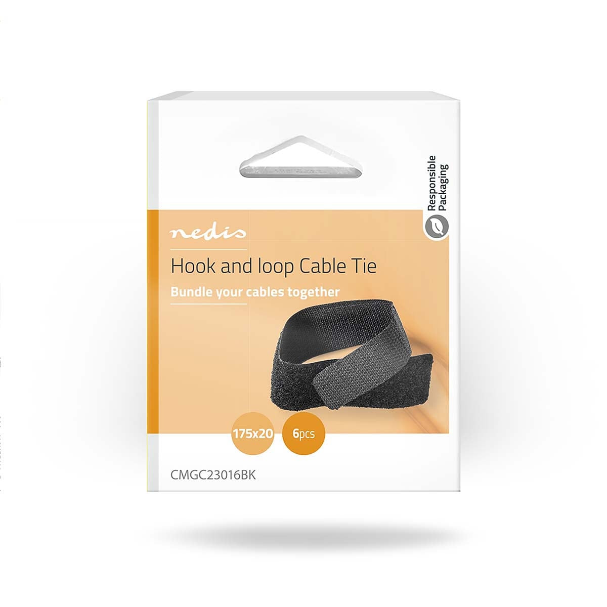 Cable Management | Hook and loop | Locked | 6 pcs. | Nylon | Black