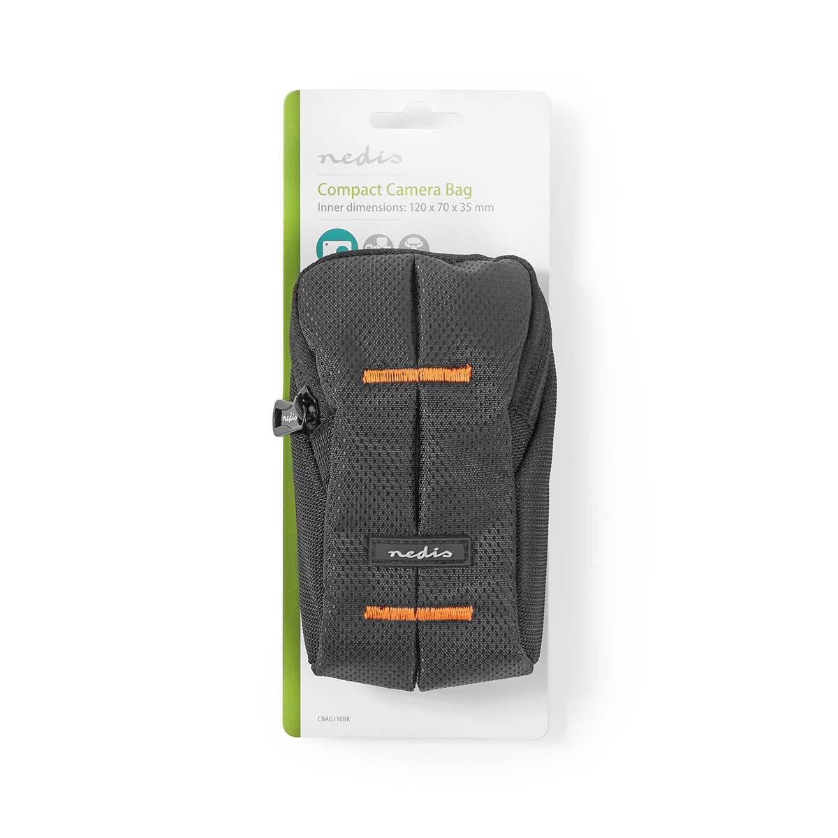Camera Bag | Compact | Water repellent | 35 mm | 70 mm | 120mm | Total number of compartments: 1 | Orange / Black