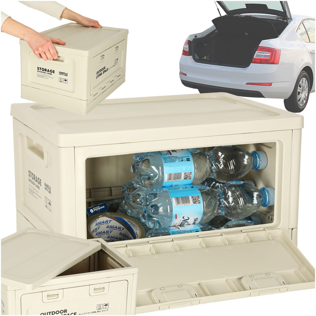 Camping box organiser for the boot