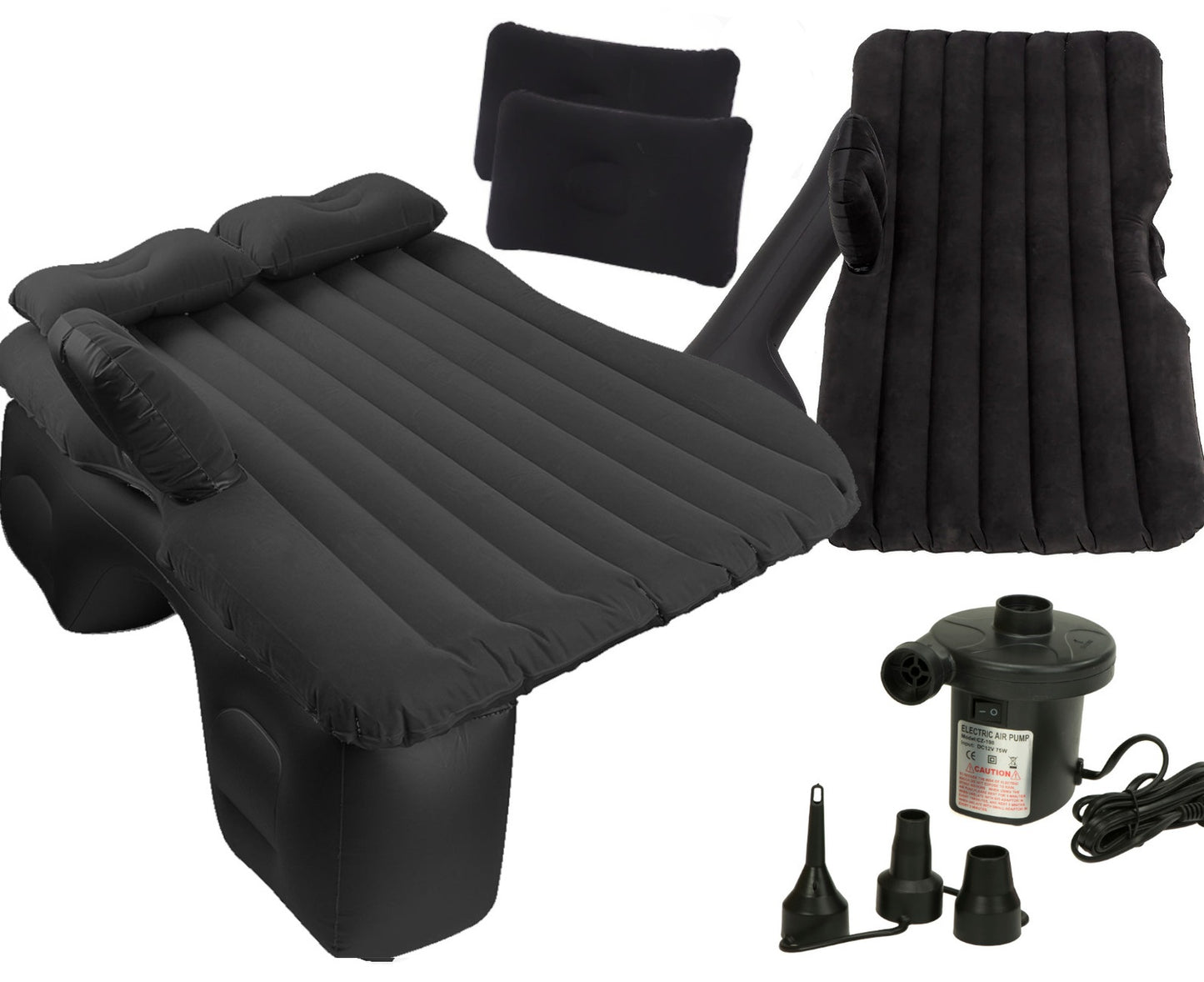 Car bed mattress inflatable + pump black