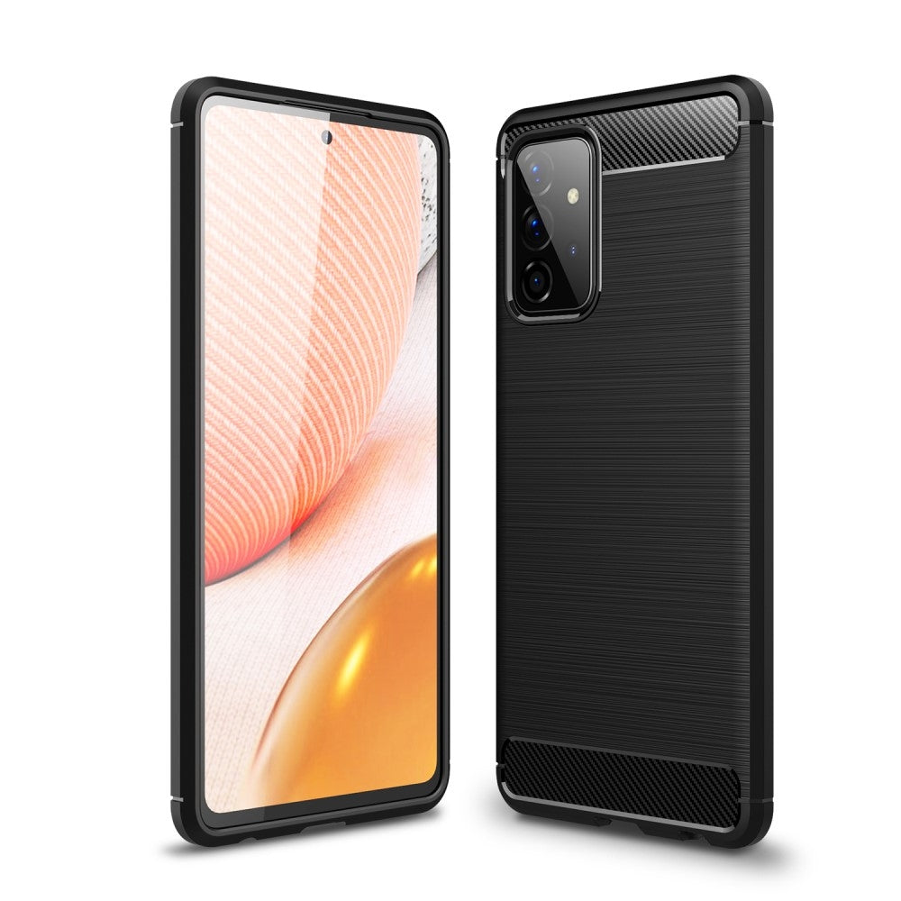 Carbon Fiber Cover for Samsung Galaxy A72 5G - Black