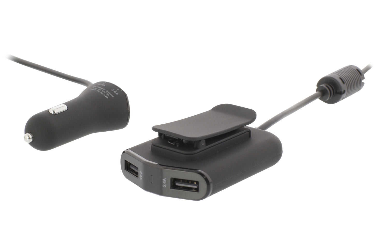 Car charger 4-Outputs 9.6 A USB Black