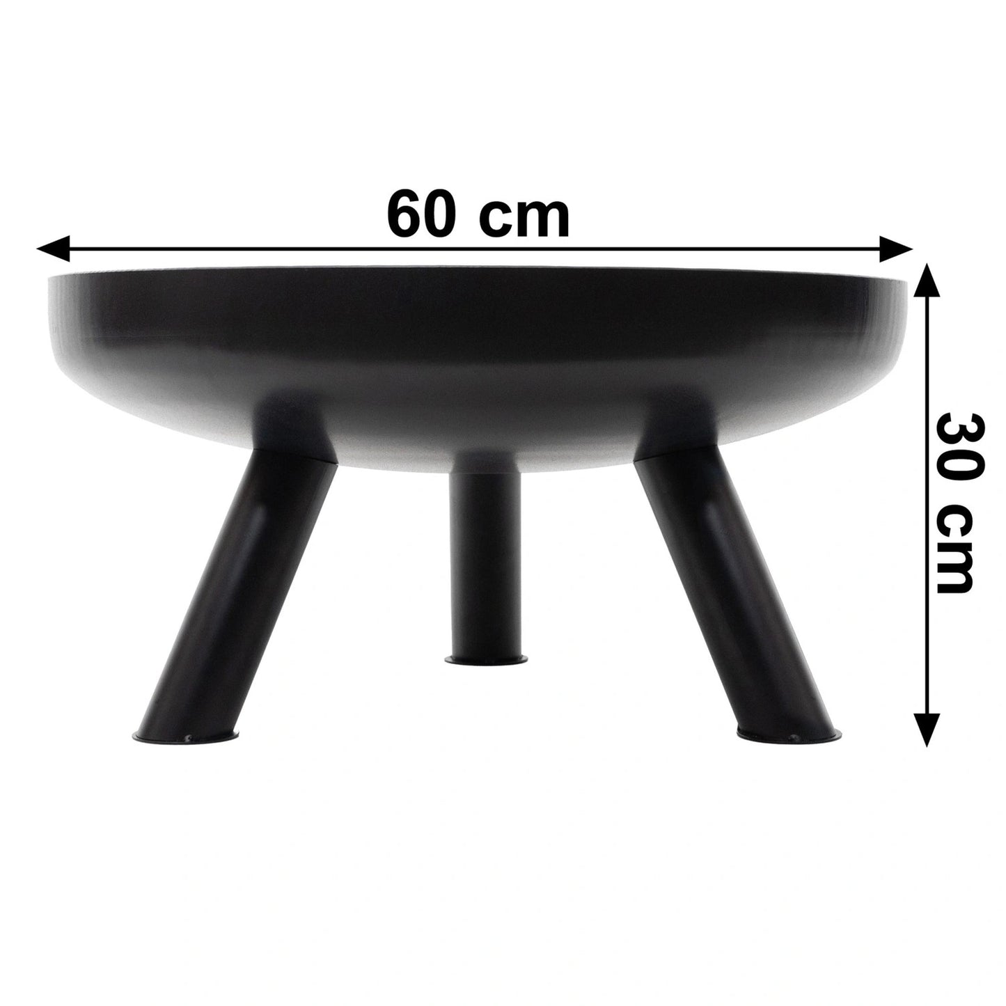 Cast Iron Garden Fire Pit, 60 cm Diameter, Weather-Resistant