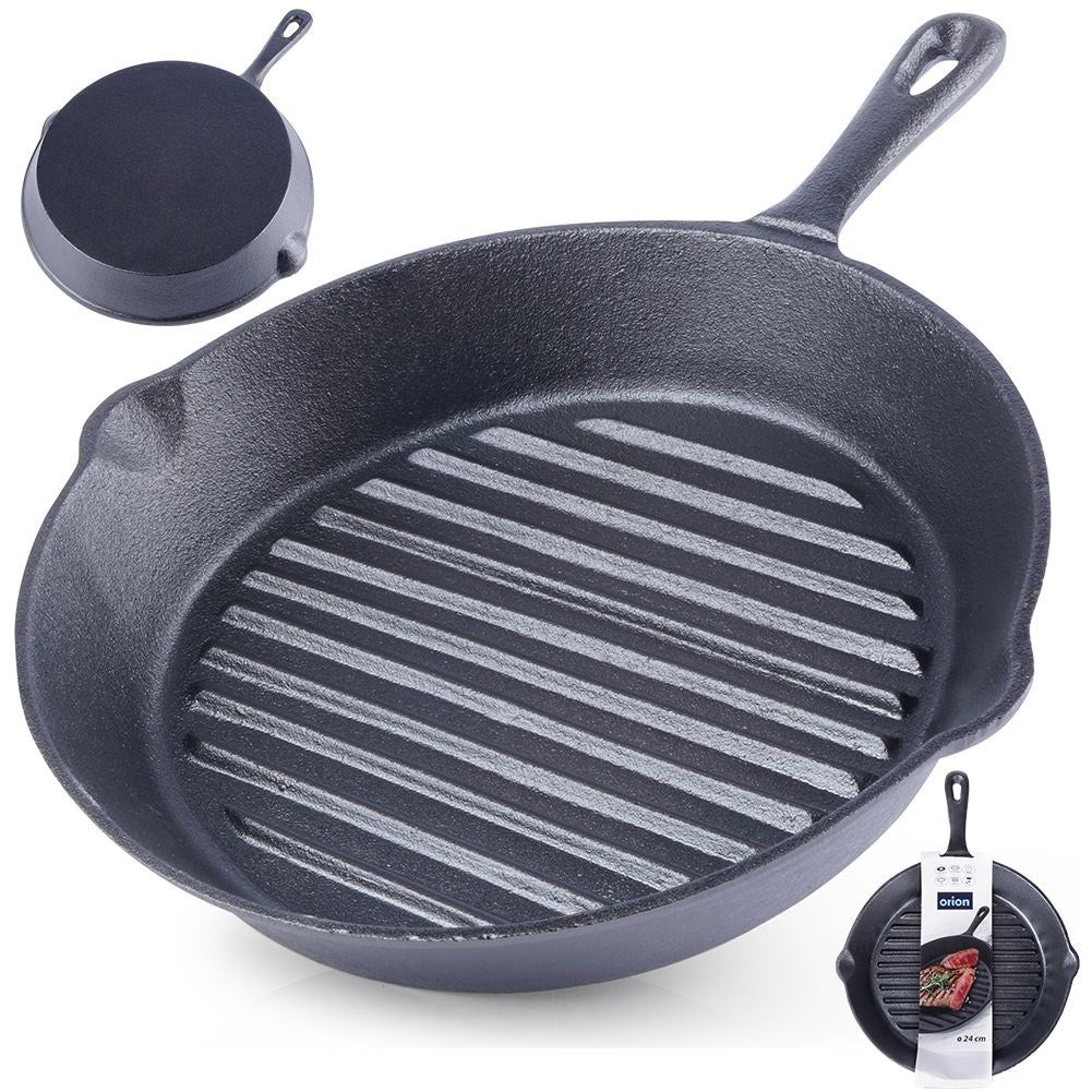Cast iron frying pan 24 cm: Induction & oven safe