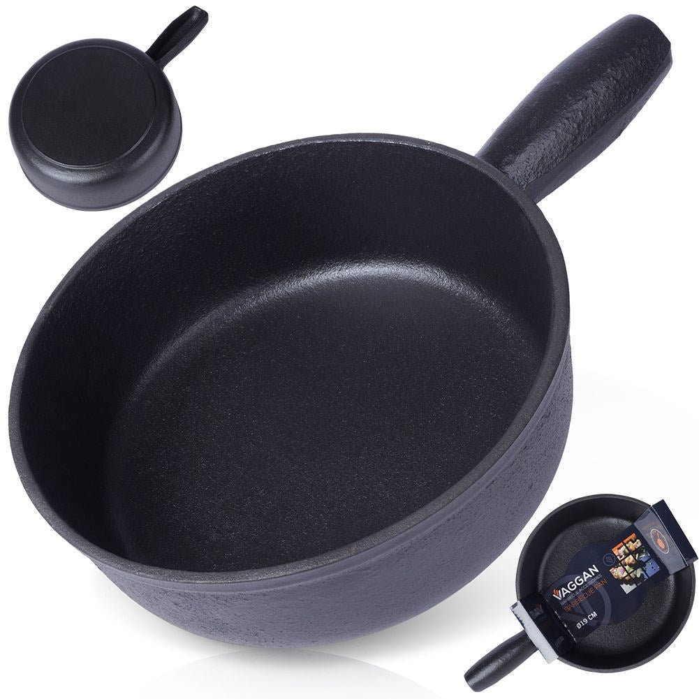 Cast iron pan 19 cm for oven, stove and open fire