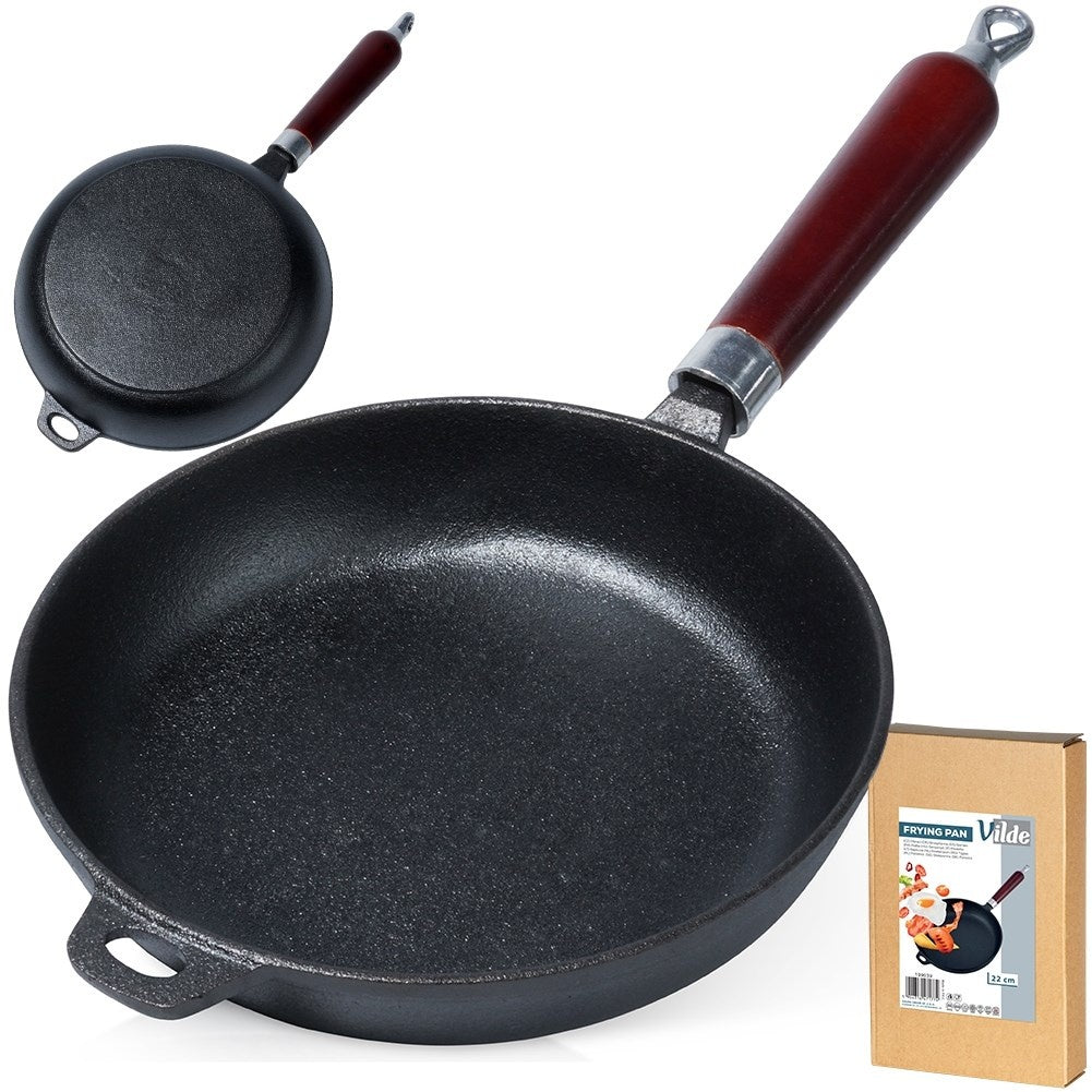 Cast iron pan 22 cm for induction and oven