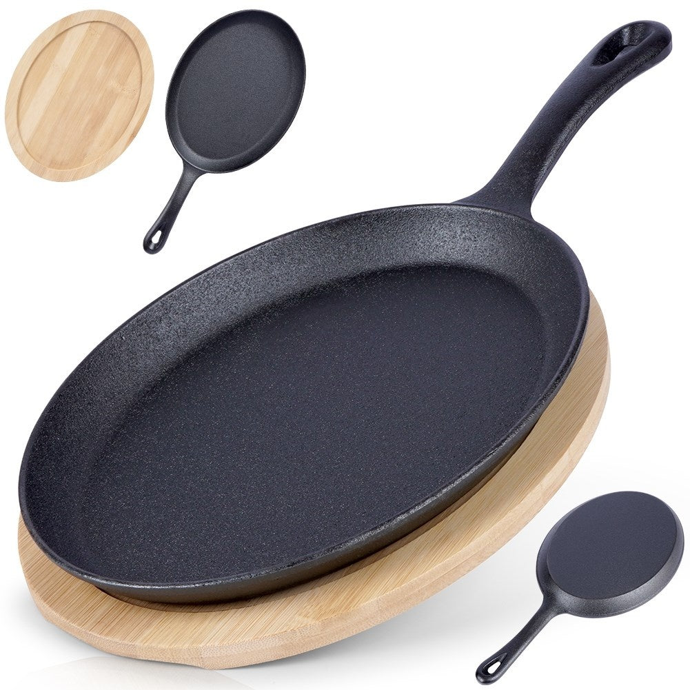 Cast iron pan for delicious dishes on the stove, oven or fire