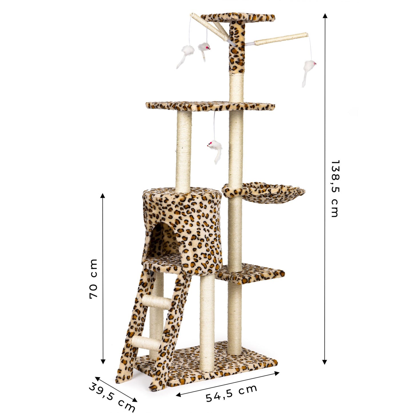Cat scratcher, house, tree, bed, 138cm xl, Panther
