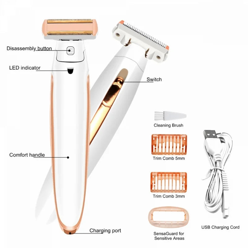 Cenocco Beauty SETCC9087/9086: 2 in 1Full Body Hair Remover + Facial Epilator with LED Combo Deal