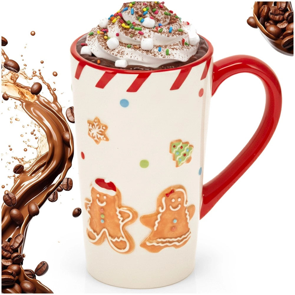 Ceramic Christmas Mug, Gingerbread Man, 570 ml