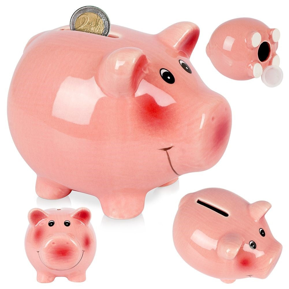 Ceramic Piggy Bank: Beautiful Pink Piggy Bank for Your Savings