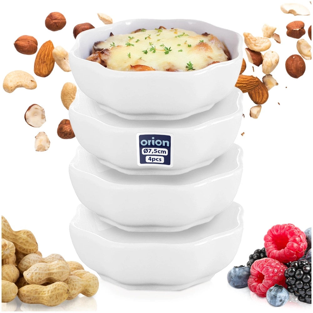 Ceramic Snack Bowls, 50 ml, Set of 4, Microwave Safe