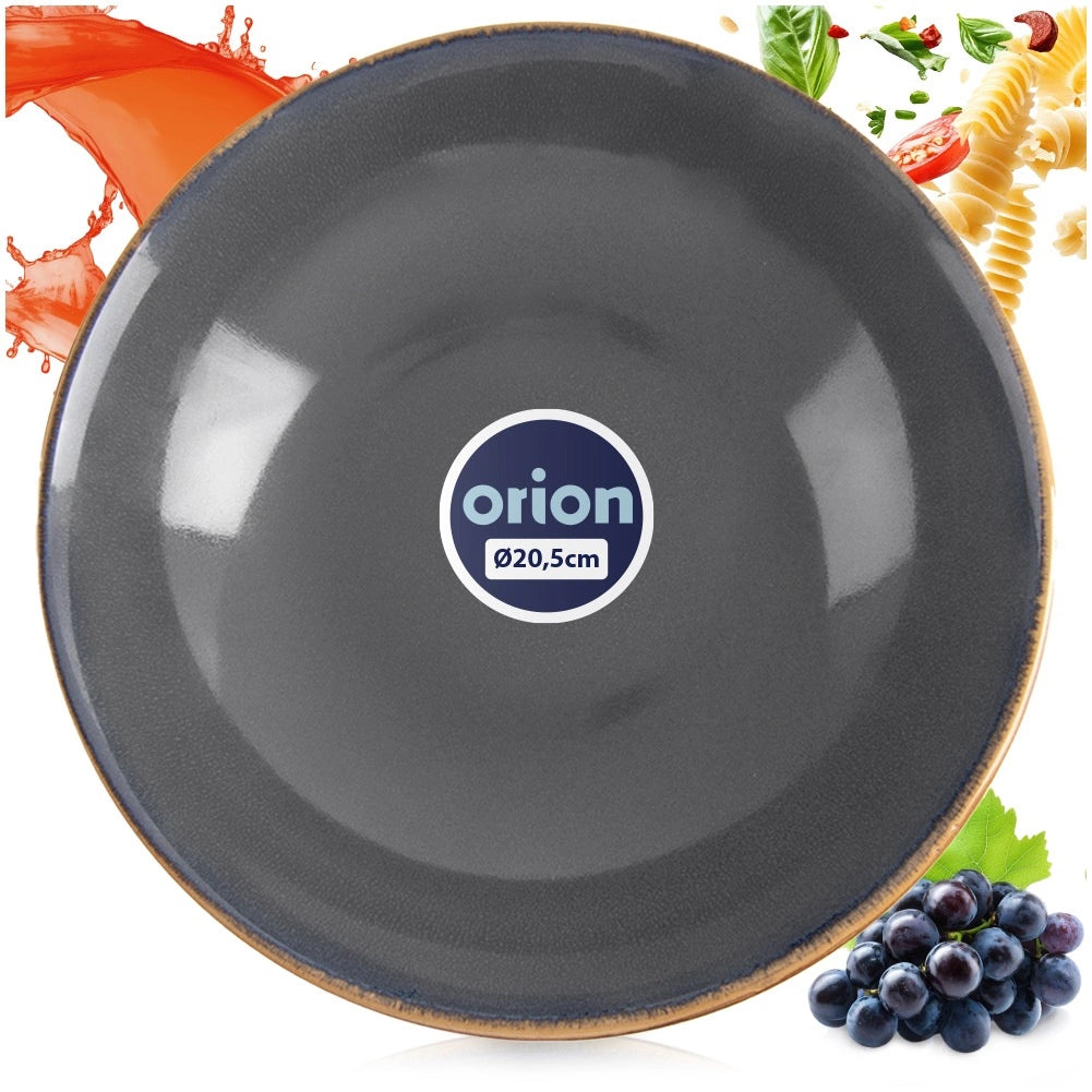 Ceramic Soup Bowl, Gray, 20.5cm, 900ml Capacity