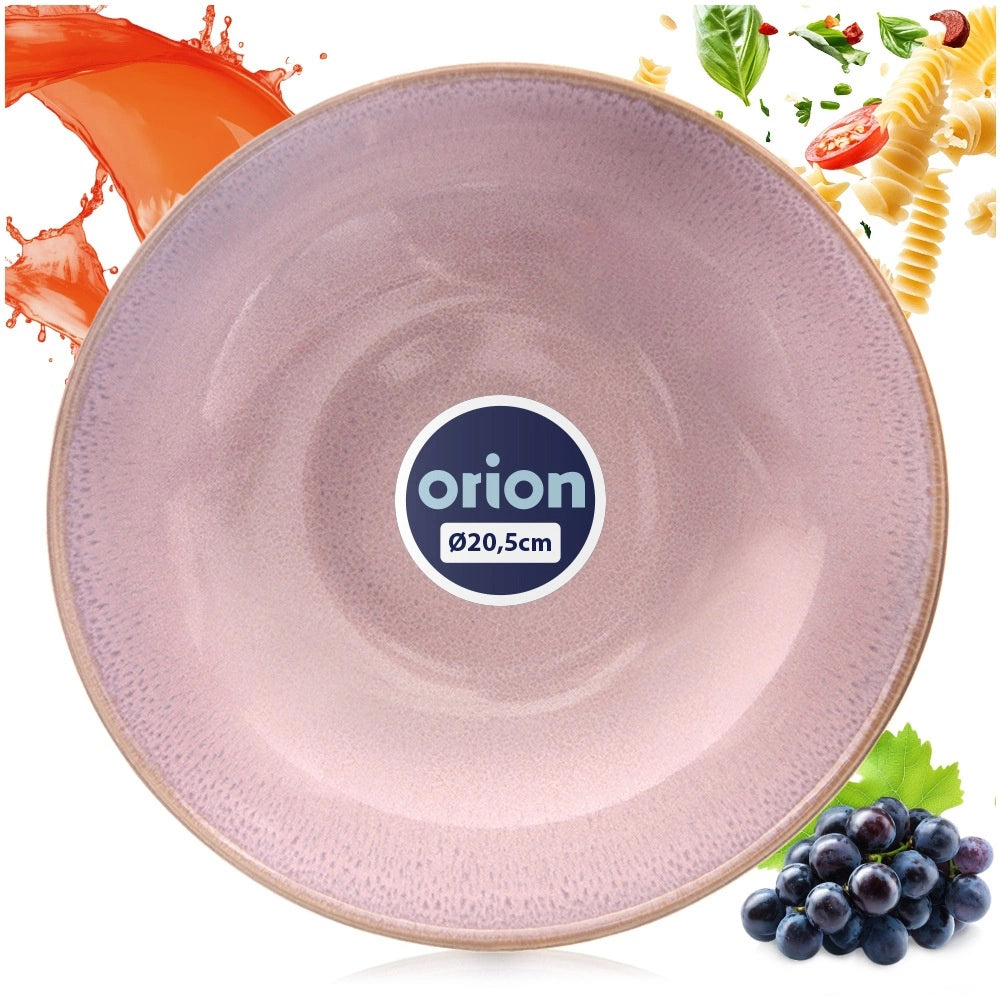 Ceramic Soup Bowl, Pink, 21 cm, 900 ml Capacity