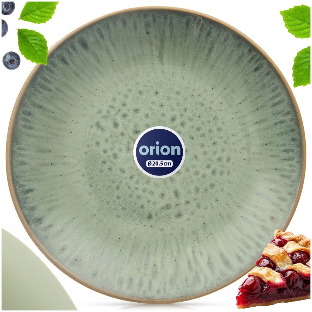 Ceramic dessert plate, green, GLAZE, 20.5 cm