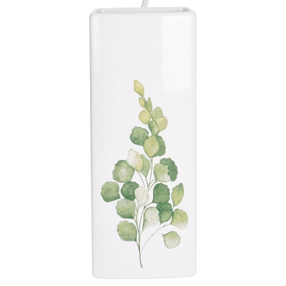 Ceramic humidifier with leaf motif for dry winter days