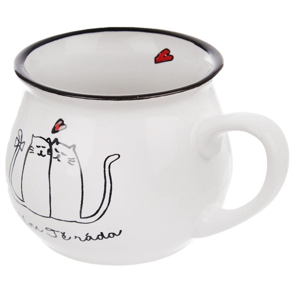 Ceramic mug 300ml with cat motif - Perfect for coffee & tea