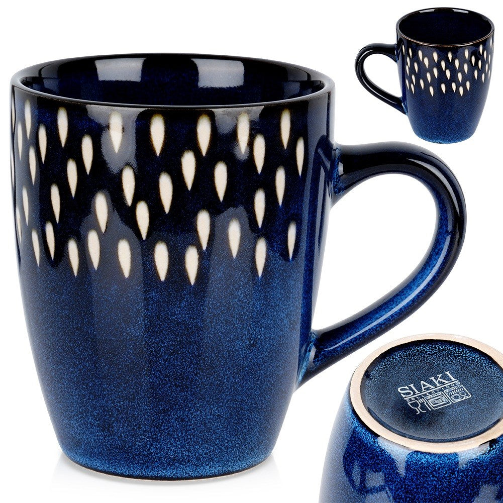 Ceramic mug navy blue 350 ml