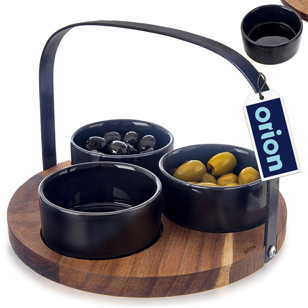 Ceramic snack bowls BLACK 130 ml 4 pcs.