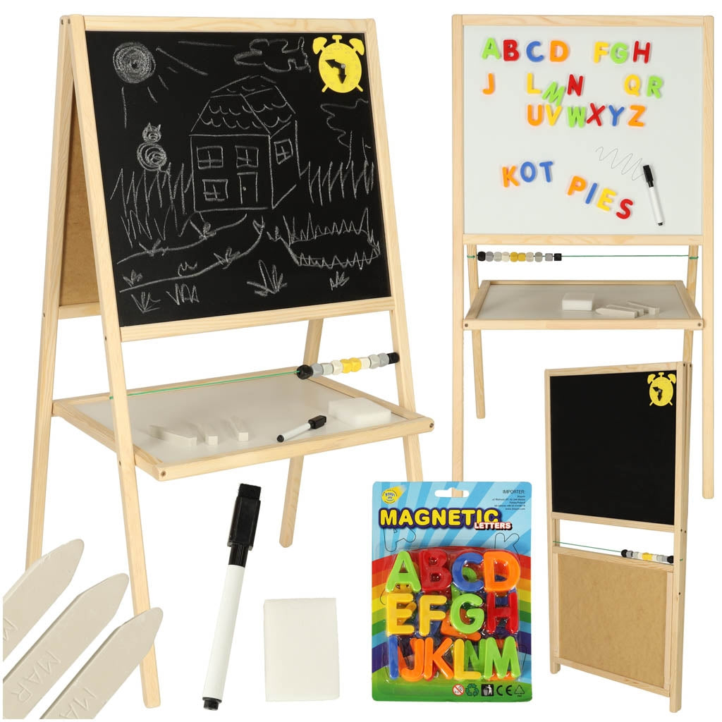 Chalkboard dry erase board 37x48x90 natural