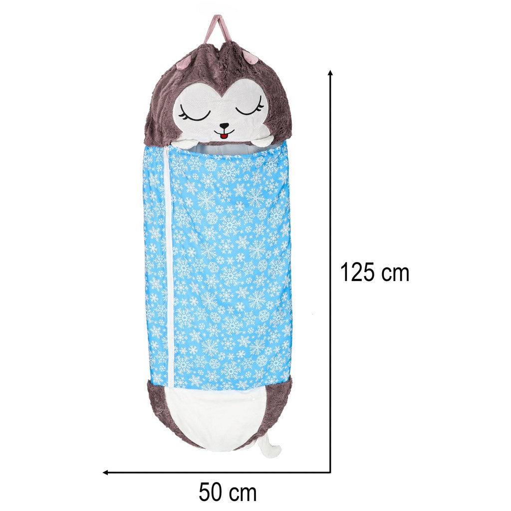 Children's Sleeping Bag with Pillow, 2-in-1, 135x50cm, Blue