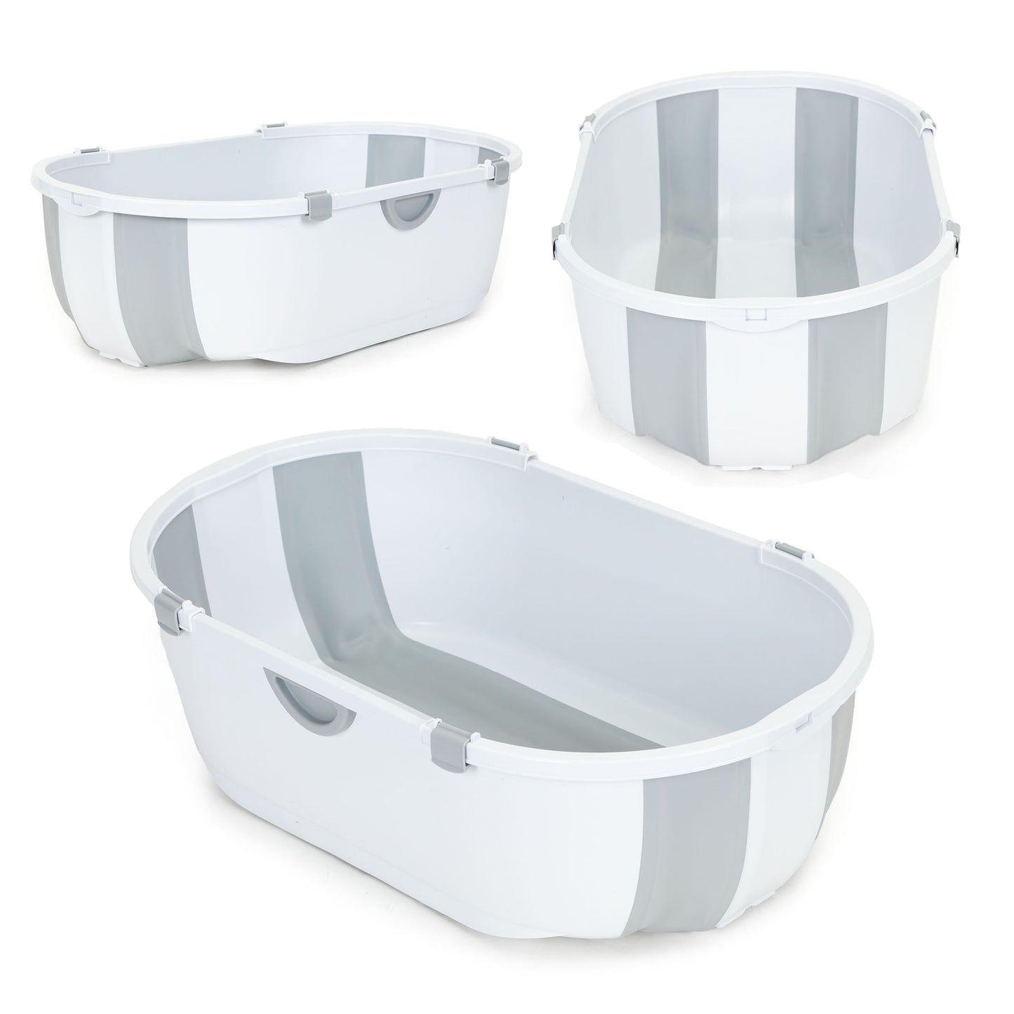 Children's bathtub foldable with drain gray ECOTOYS