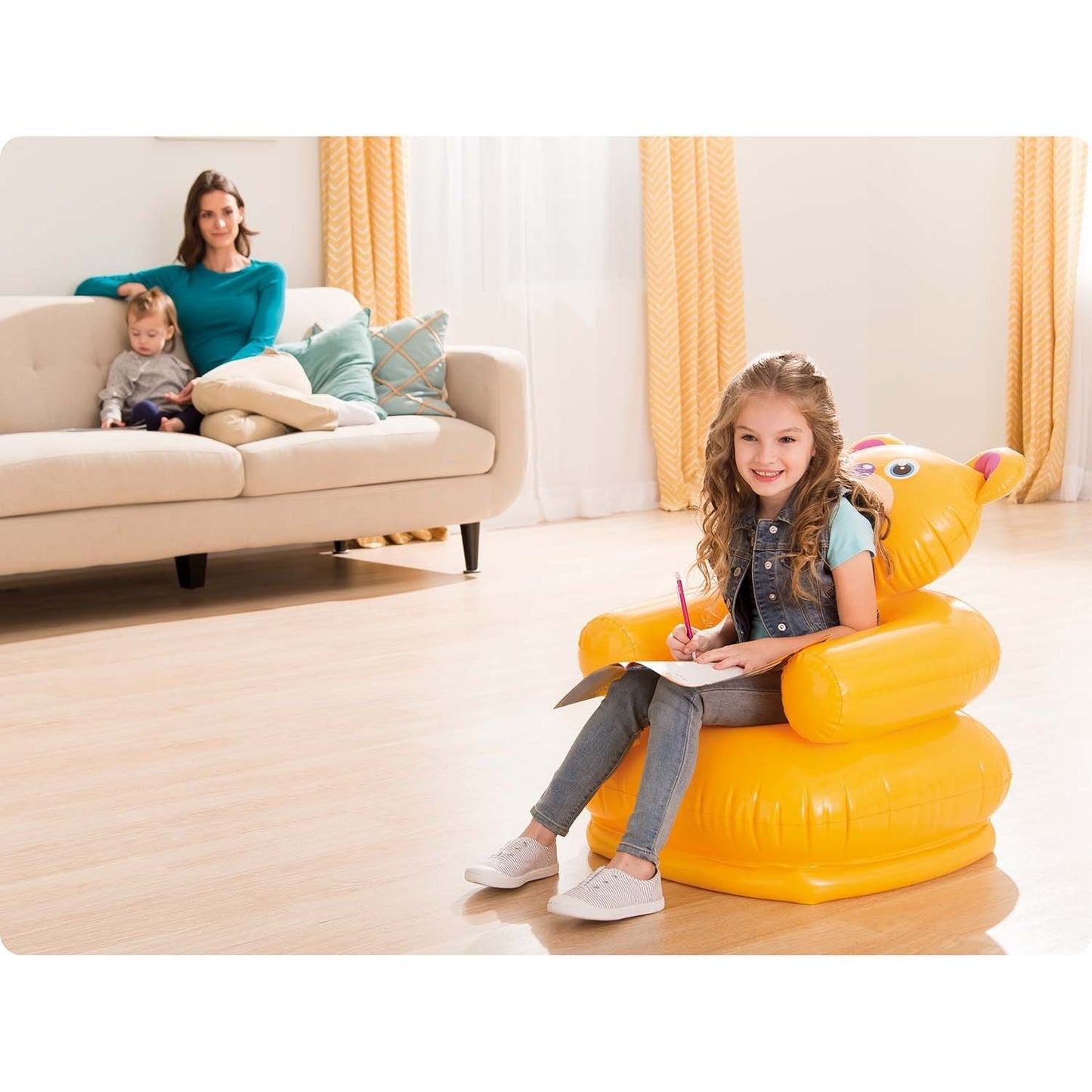 Children's inflatable chair Happy Animals 65 x 64 cm Intex 68556 tiger
