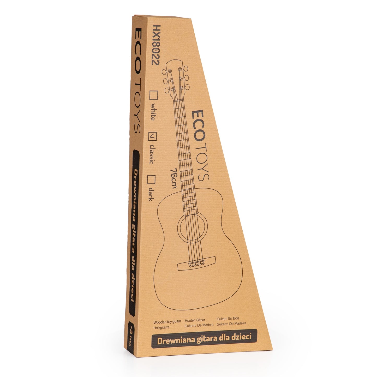Children's large wooden guitar 6 strings ECOTOYS