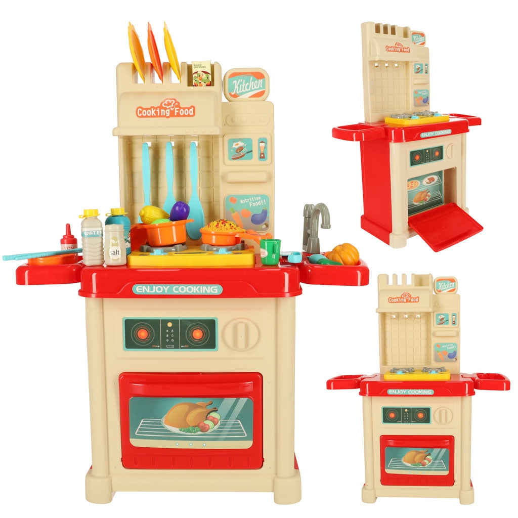 Children's light plastic kitchen large 44 pieces
