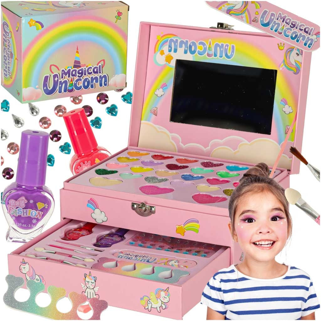 Children's make-up and nail kit trunk