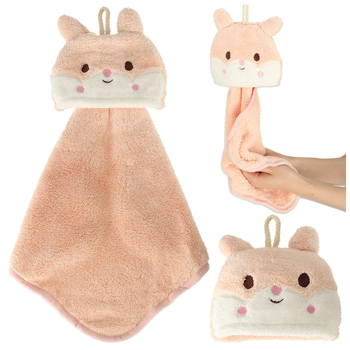Children's nursery hand towel 42x25cm pink rabbit