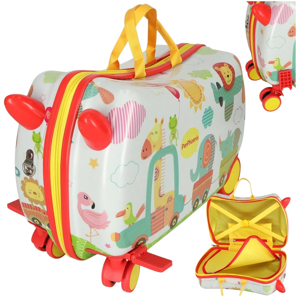 Children's travel case on wheels octopus