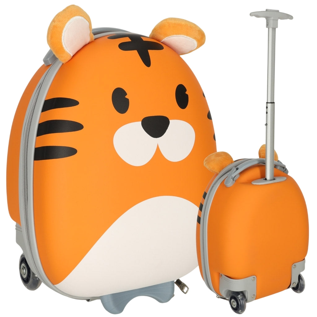 Children's travel case on wheels tiger