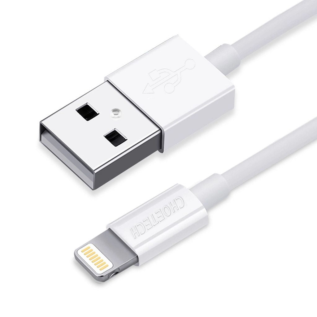 Choetech USB-A to Lightning MFI charging/data cable, 1.2m - white