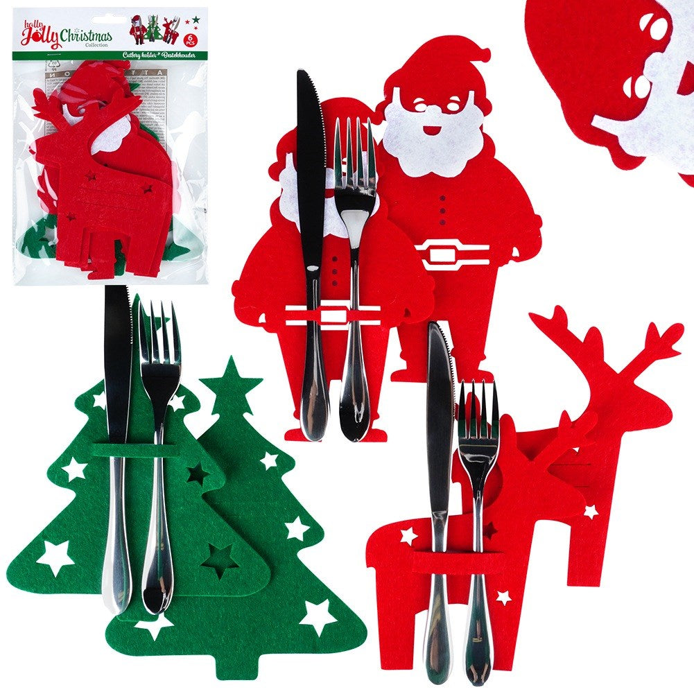 Christmas cutlery case 6 pcs.