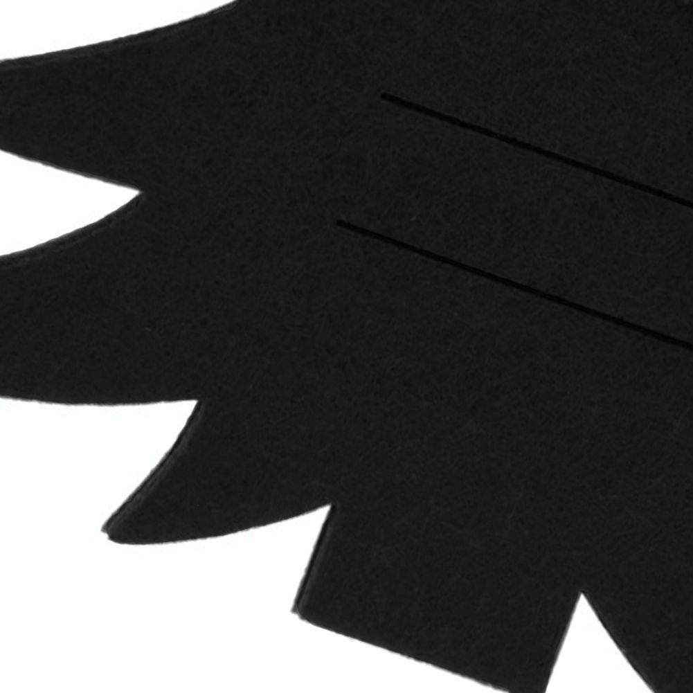 Christmas cutlery pocket: Set of 4 black Christmas tree-shaped pockets