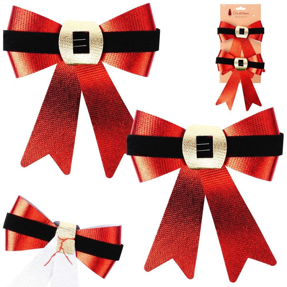 Christmas decorative bow 15x17 cm 2 pcs.