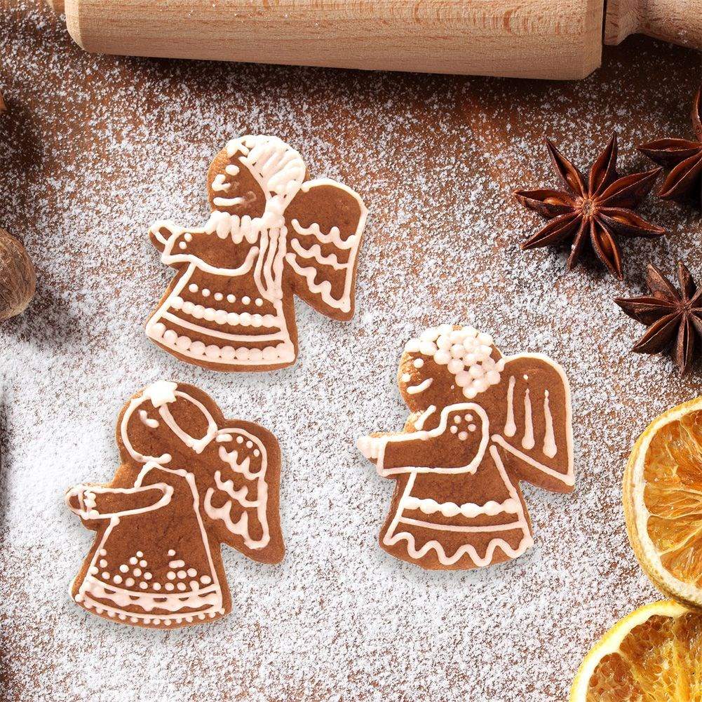 Classic Christmas gingerbread tin in stainless steel for gingerbread cookies