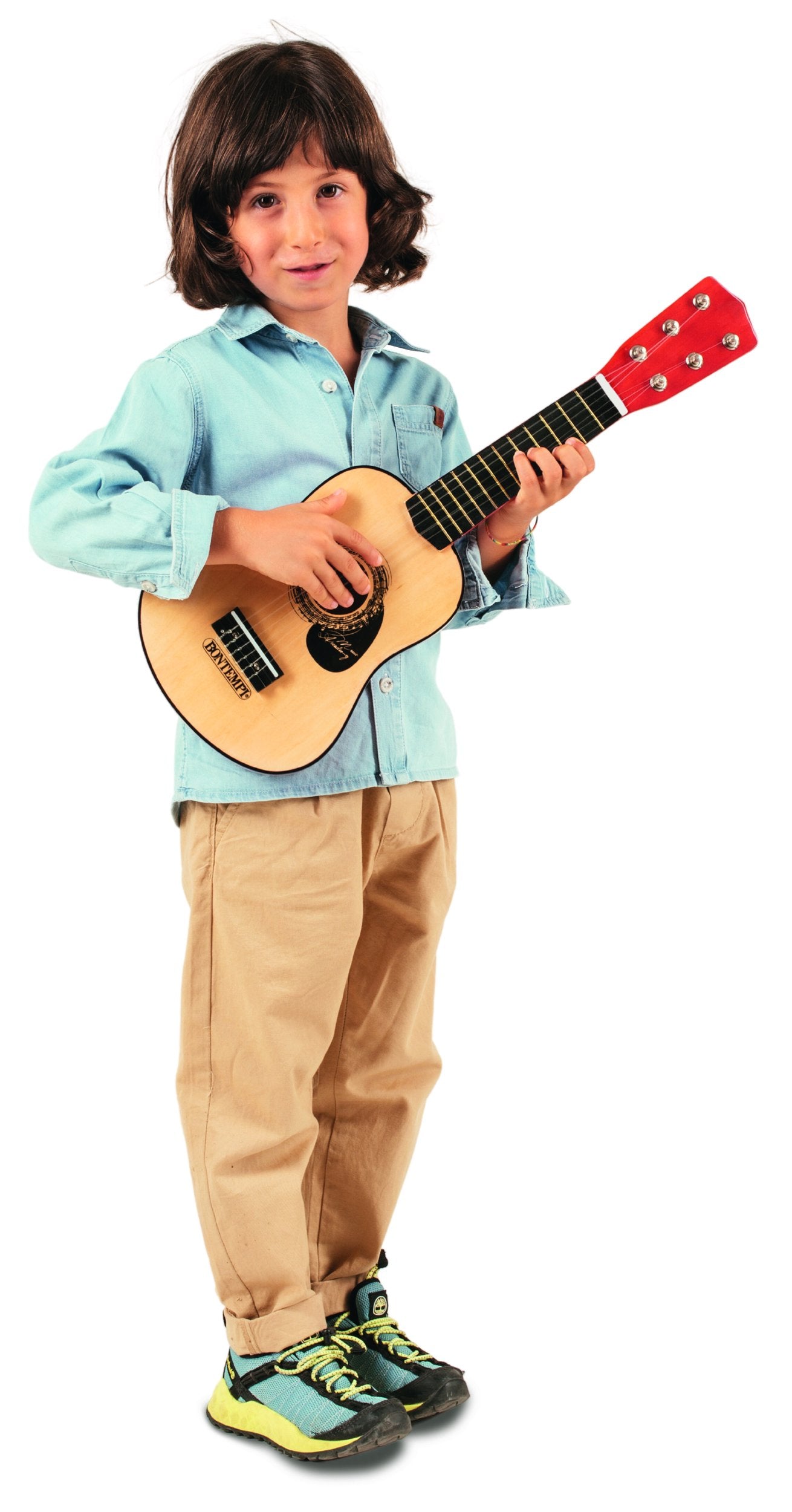 Classical Wooden Guitar for Kids, 55 cm, with Plectrum