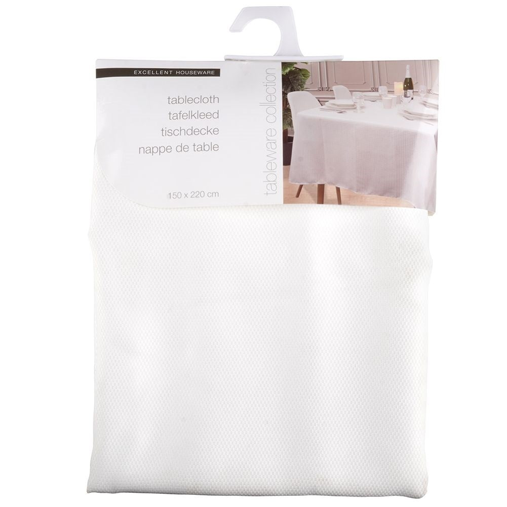 Classic white spotless tablecloth for all occasions
