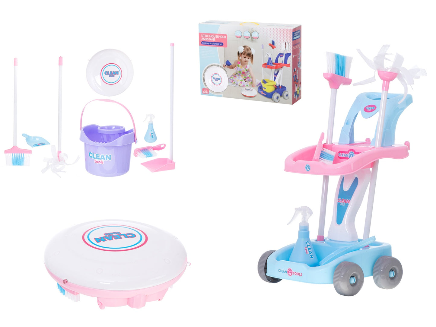 Cleaning trolley set + robot hoover