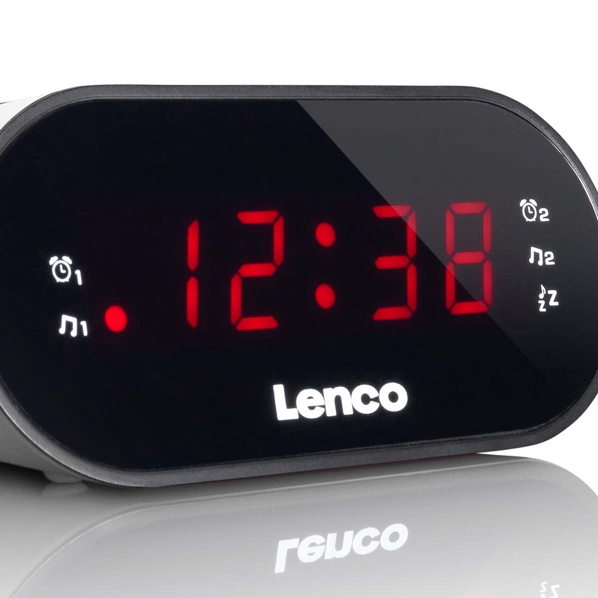 Clock Radio with Dual Alarm and Battery Backup, White
