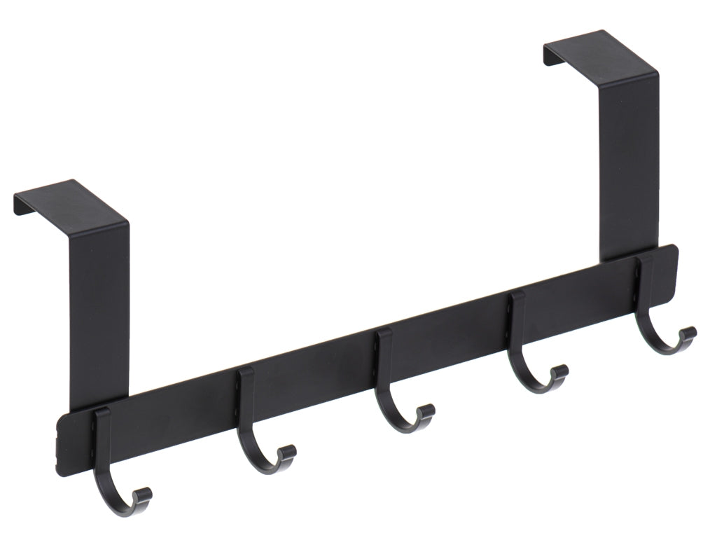 Clothes door hook 11cm 5 hooks black