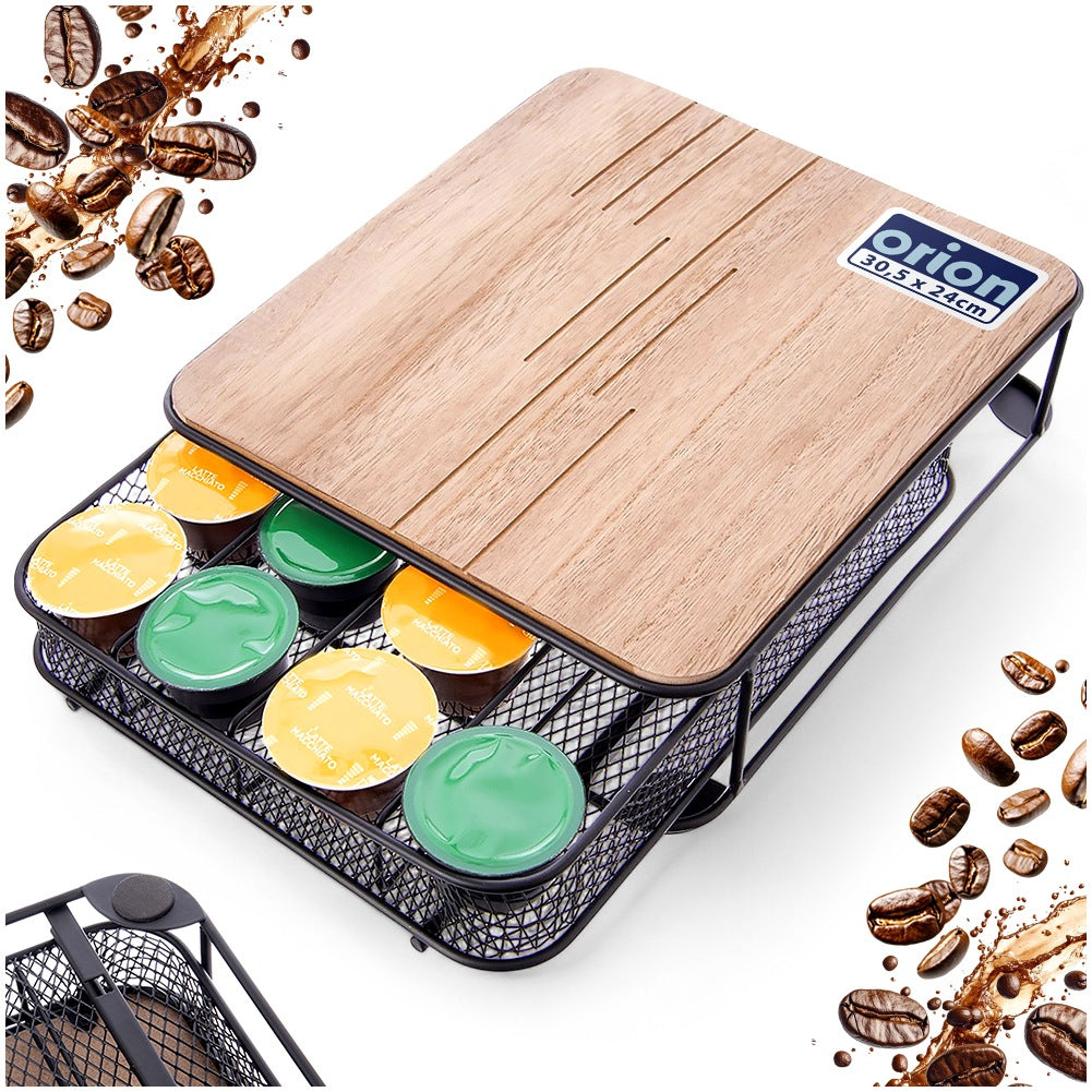Coffee Capsule Organizer, Metal, Black