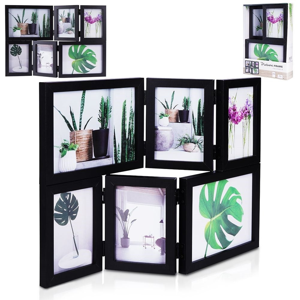 Collage frame: For 6 photos in two sizes, black design