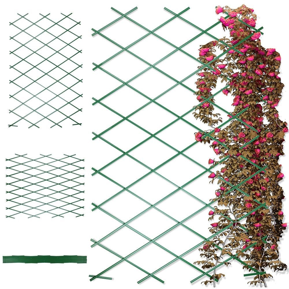 Collapsible plastic garden support for climbing plants