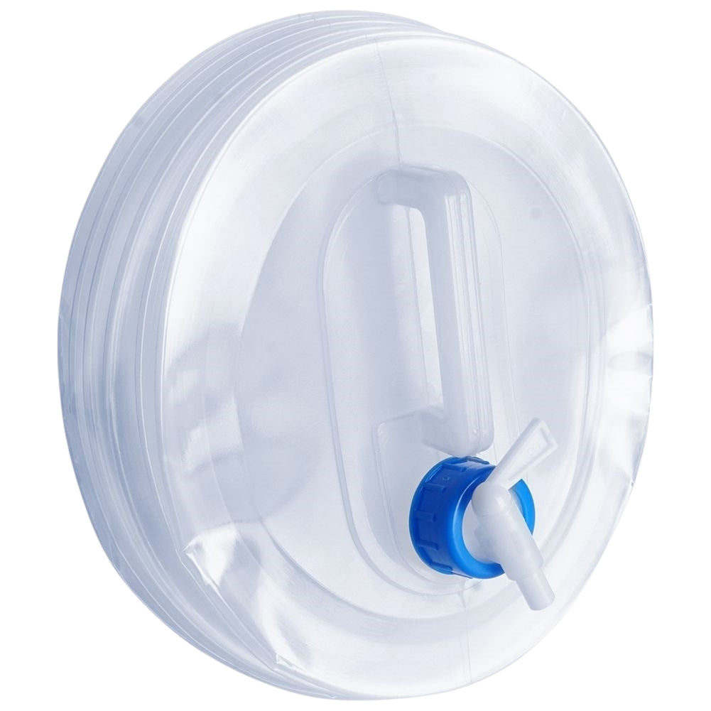 Collapsible water container with faucet for camping & travel