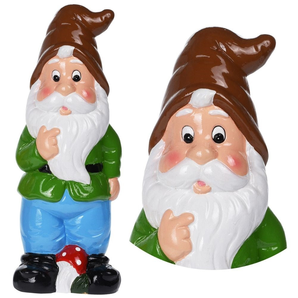 Colorful ceramic Santa - weatherproof garden figure