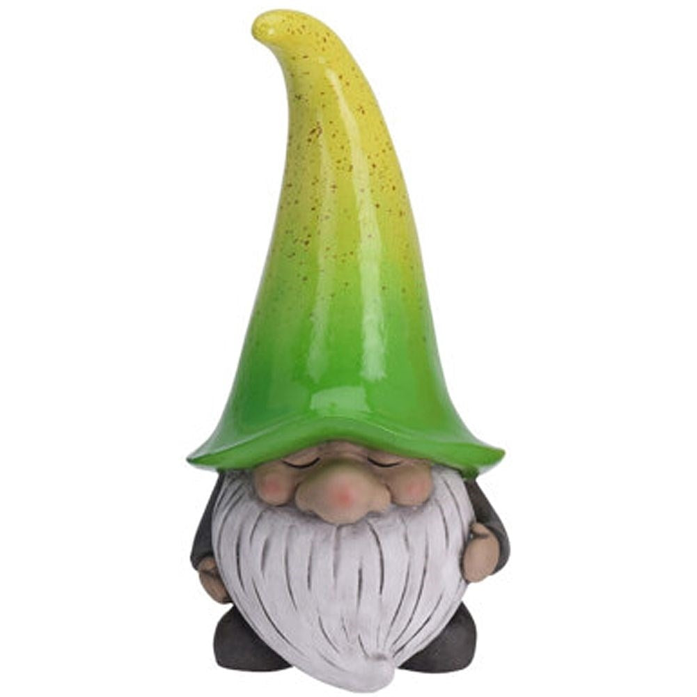 Colorful weatherproof ceramic garden gnome