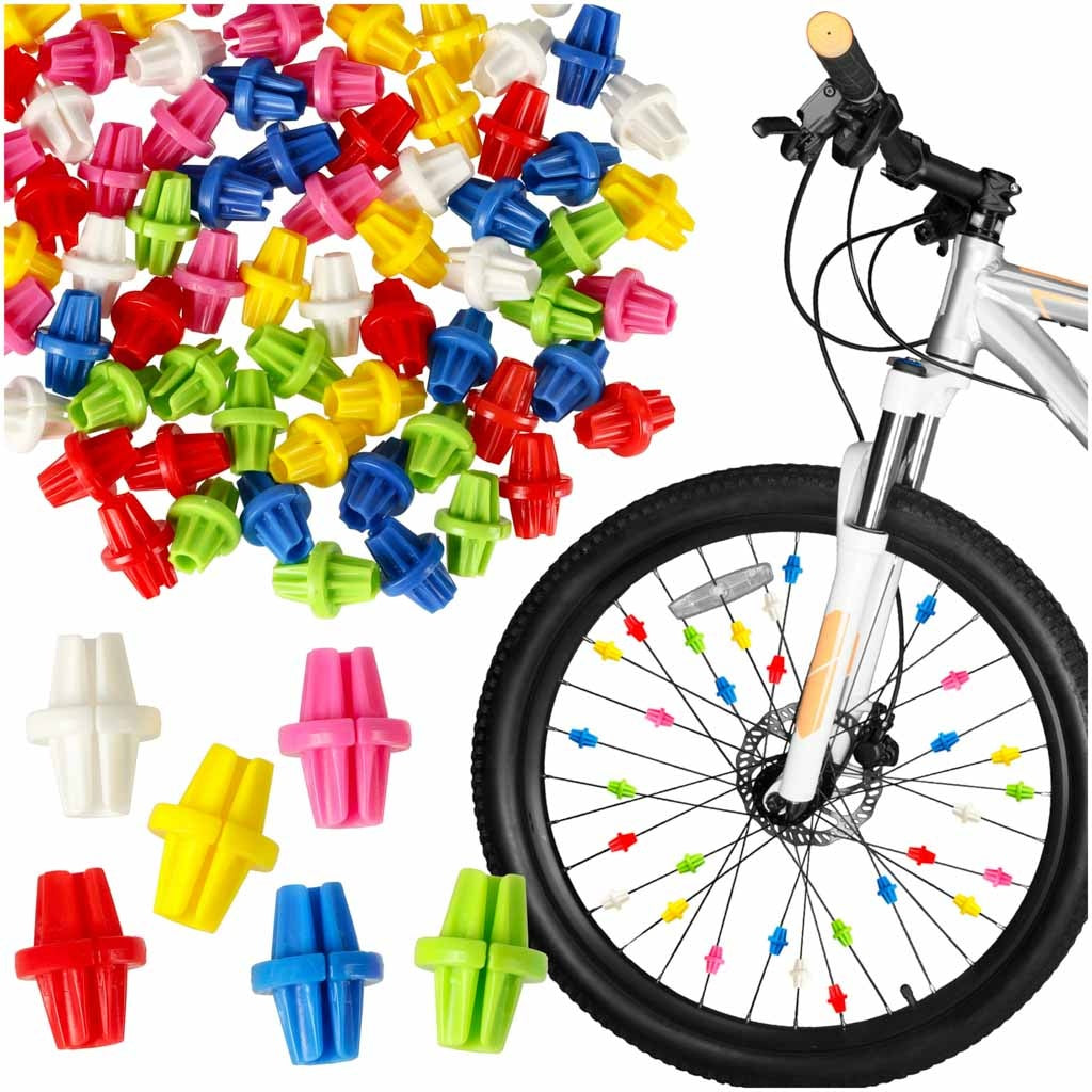 Coloured bicycle balls for spokes 72 el.